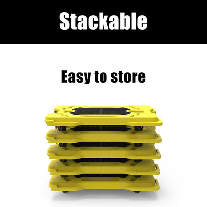 Connectable Moving Dolly (4-Pack) 330 lbs Capacity per Dolly - BV Certified | Anti-Slip Surface | Made of Heavy-Duty Polypropylene & Thermoplastic | Non-Marking 3” Swivel Casters
