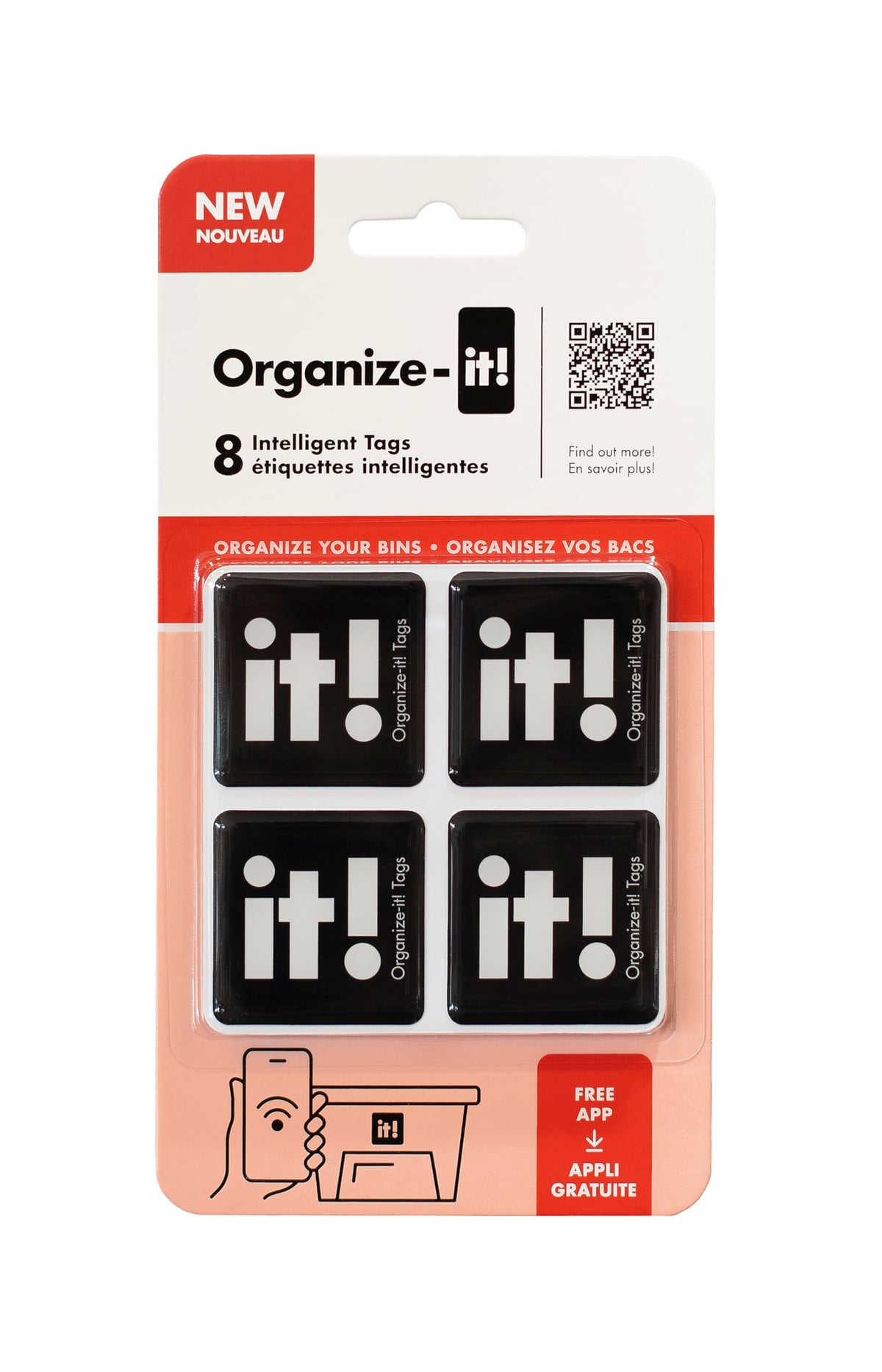 NFC Code Smart Labels | Scannable Weatherproof Tags for Storage Bins & Containers | AI-Powered Item Recognition | Free App for iOS/Android with Unlimited Cloud Sharing Familly Sharing (8)