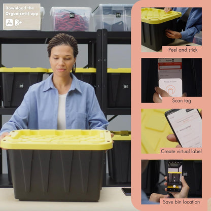 NFC Code Smart Labels | Scannable Weatherproof Tags for Storage Bins & Containers | AI-Powered Item Recognition | Free App for iOS/Android with Unlimited Cloud Sharing Familly Sharing (8)