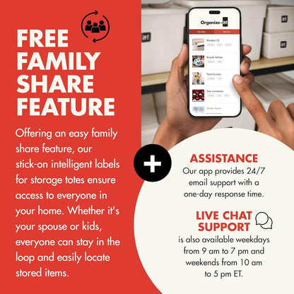 NFC Code Smart Labels | Scannable Weatherproof Tags for Storage Bins & Containers | AI-Powered Item Recognition | Free App for iOS/Android with Unlimited Cloud Sharing Familly Sharing (8)