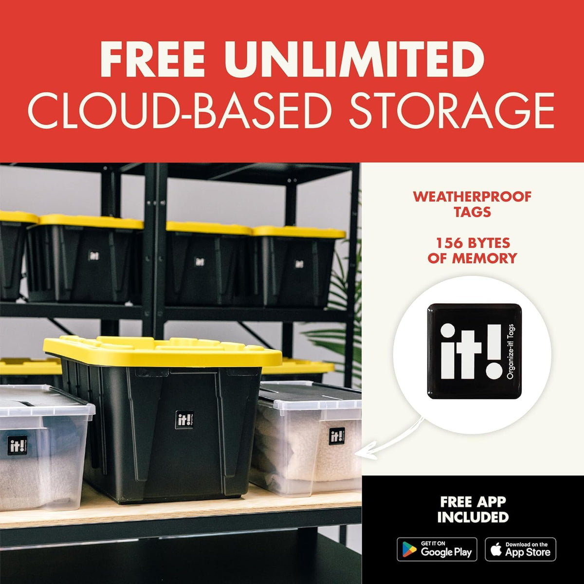 NFC Code Smart Labels | Scannable Weatherproof Tags for Storage Bins & Containers | AI-Powered Item Recognition | Free App for iOS/Android with Unlimited Cloud Sharing Familly Sharing (8)