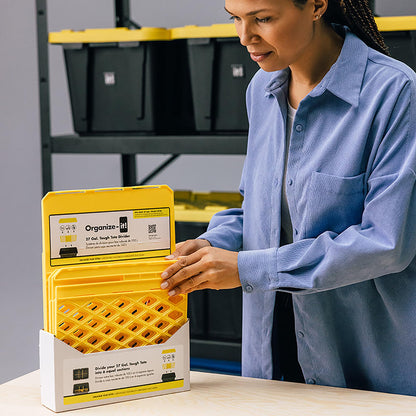 Universal Divider 27-gal. Tough Storage Tote, 6-slot Strong Box Divider for Storage Containers, 2 Customizable Lengths, Stationery Organizer for Large Tools/Seasonal Items, Easy to Attach (Pack of 8)