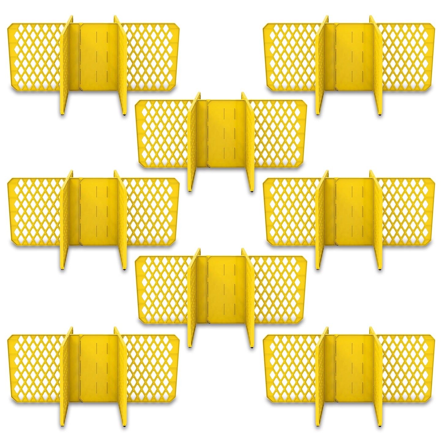 Universal Divider 27-gal. Tough Storage Tote, 6-slot Strong Box Divider for Storage Containers, 2 Customizable Lengths, Stationery Organizer for Large Tools/Seasonal Items, Easy to Attach (Pack of 8)