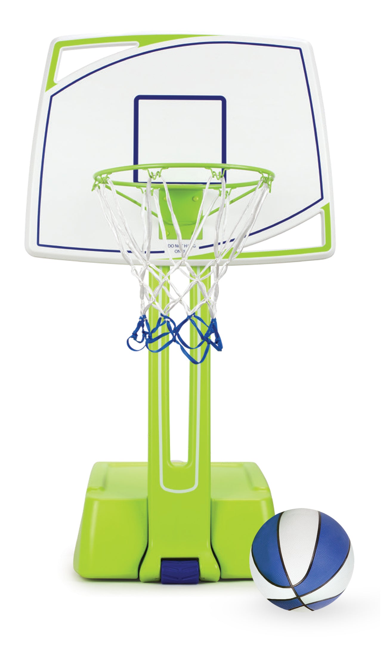 Outdoor Recreation Poolside Portable Basketball Hoop and Volleyball Combo
